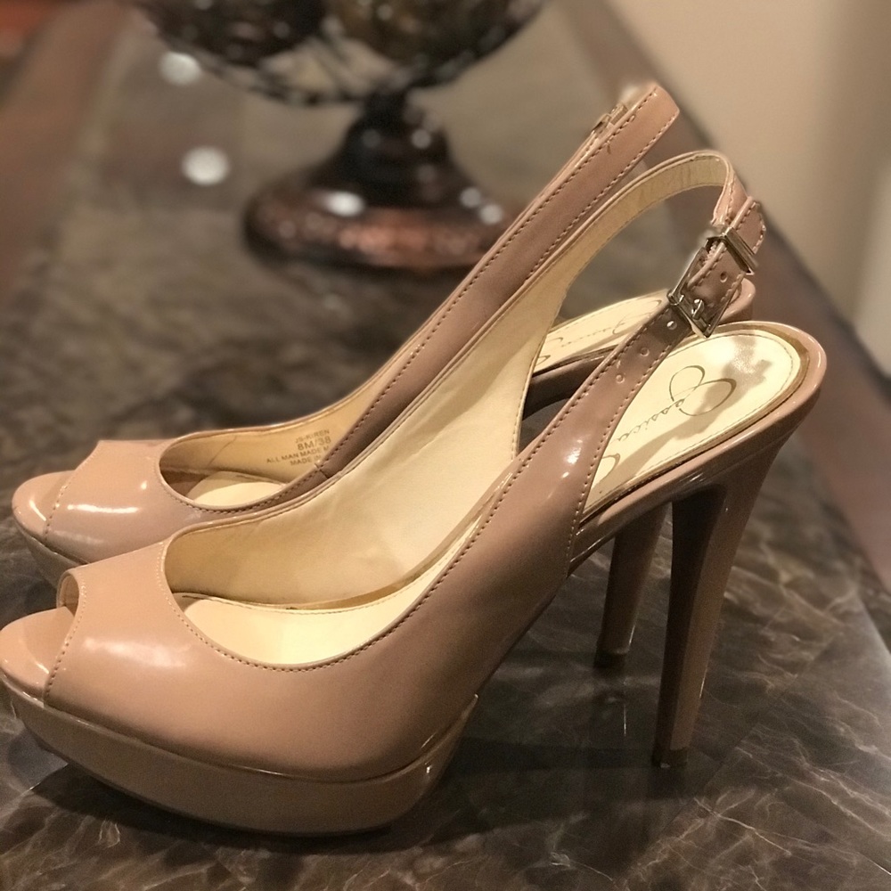 Jessica Simpson open toe slingbacks